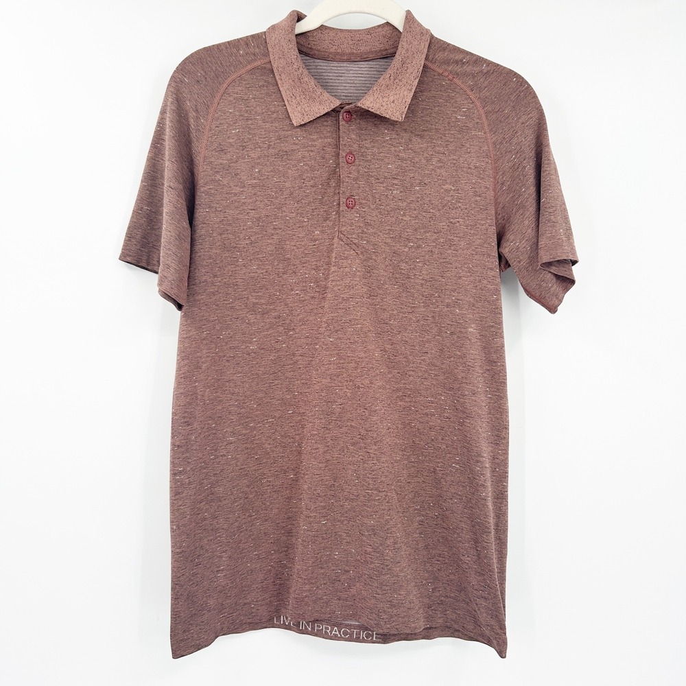 Lululemon Mens Metal Vent Tech Polo Shirt Size S Athletic Performance Golf